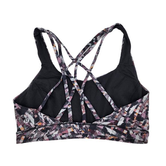 Lululemon Energy Bra *Medium Support Size 6 in Kaleidoscopic Pink Multi - Picture 4 of 4